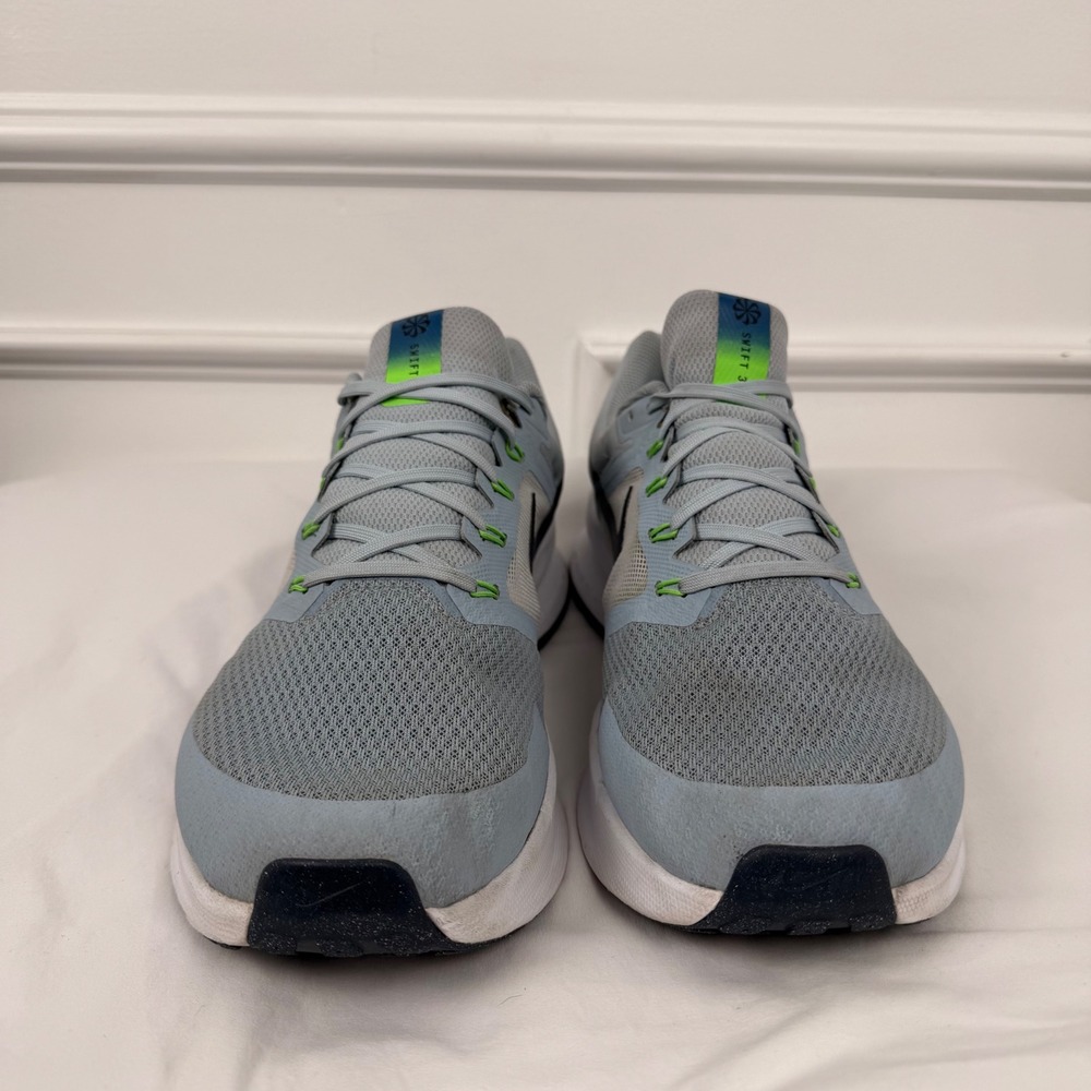Nike Swift 3 Mens Running Shoes Grey Blue Flywire DR2695-402 Size 13‎